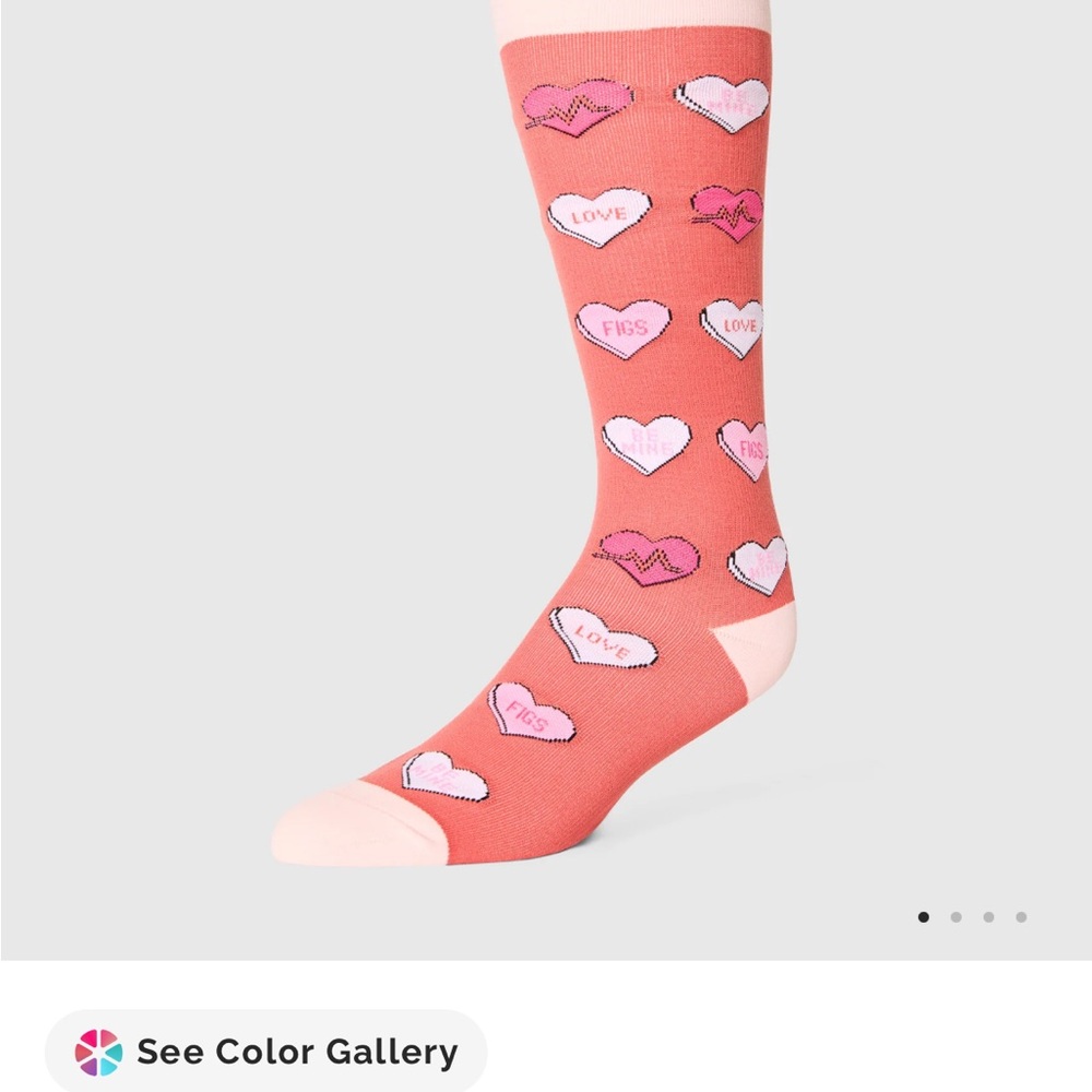 FIGS NWOT Love Heart Pulmonary Socks